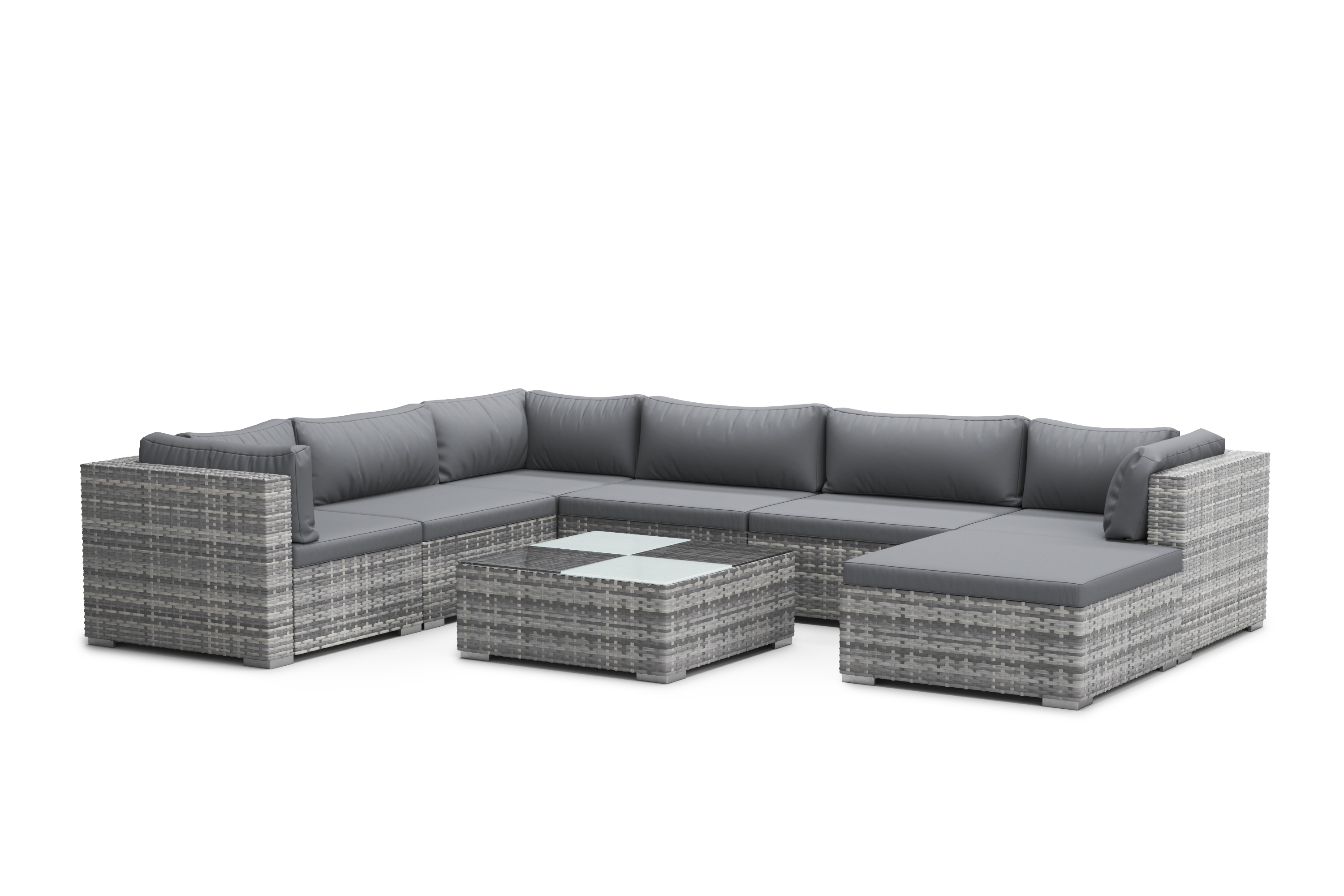 Rattanlounge NAXOS grau/anthrazit