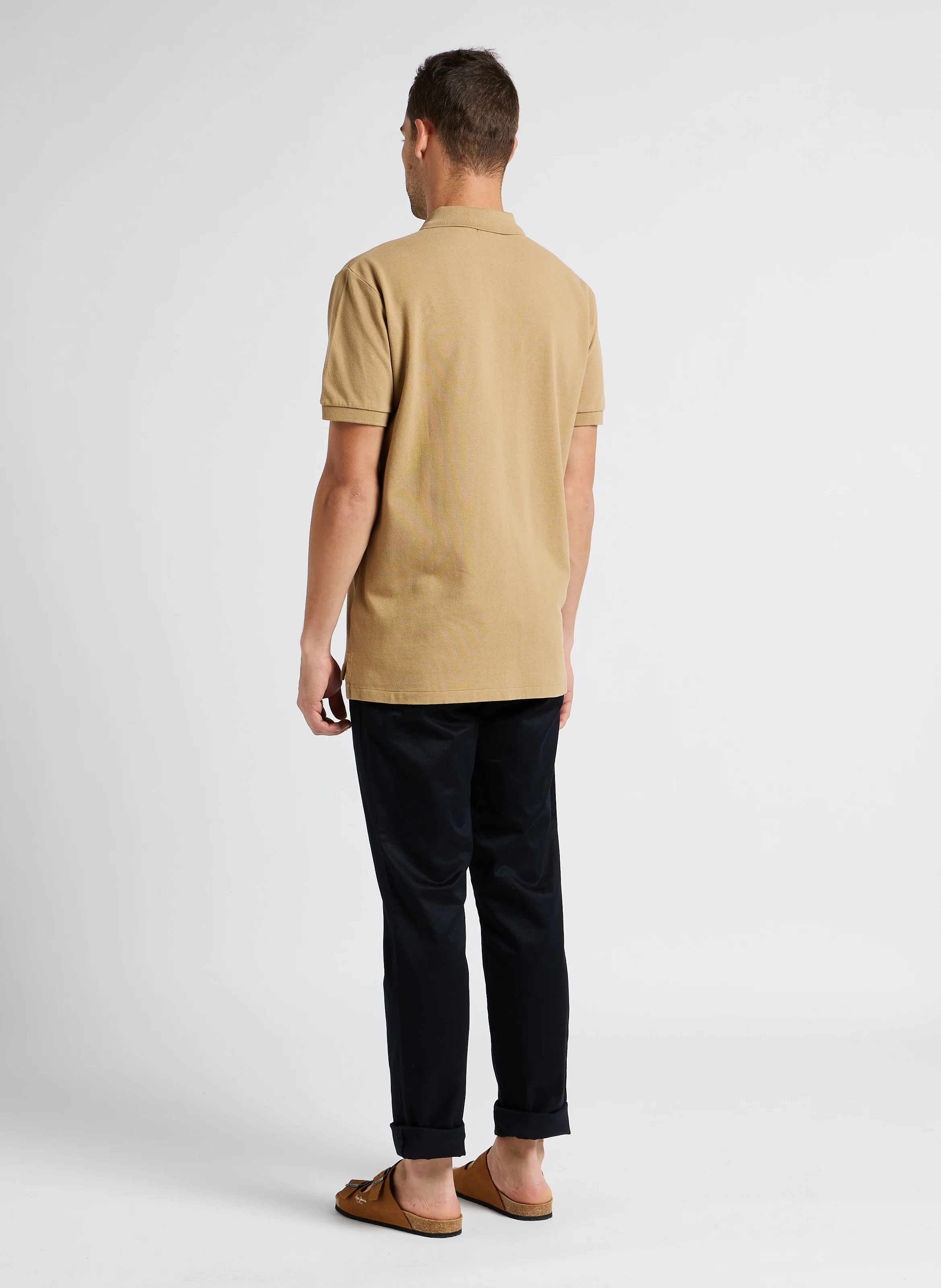 Pantalon chino slim-fit en coton stretch | Noir