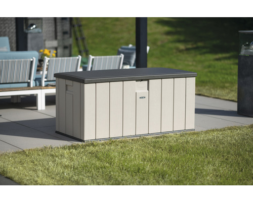 Opbergbox LIFETIME 568l 153 x 72 x 69 cm kunststof metaal lichtgrijs