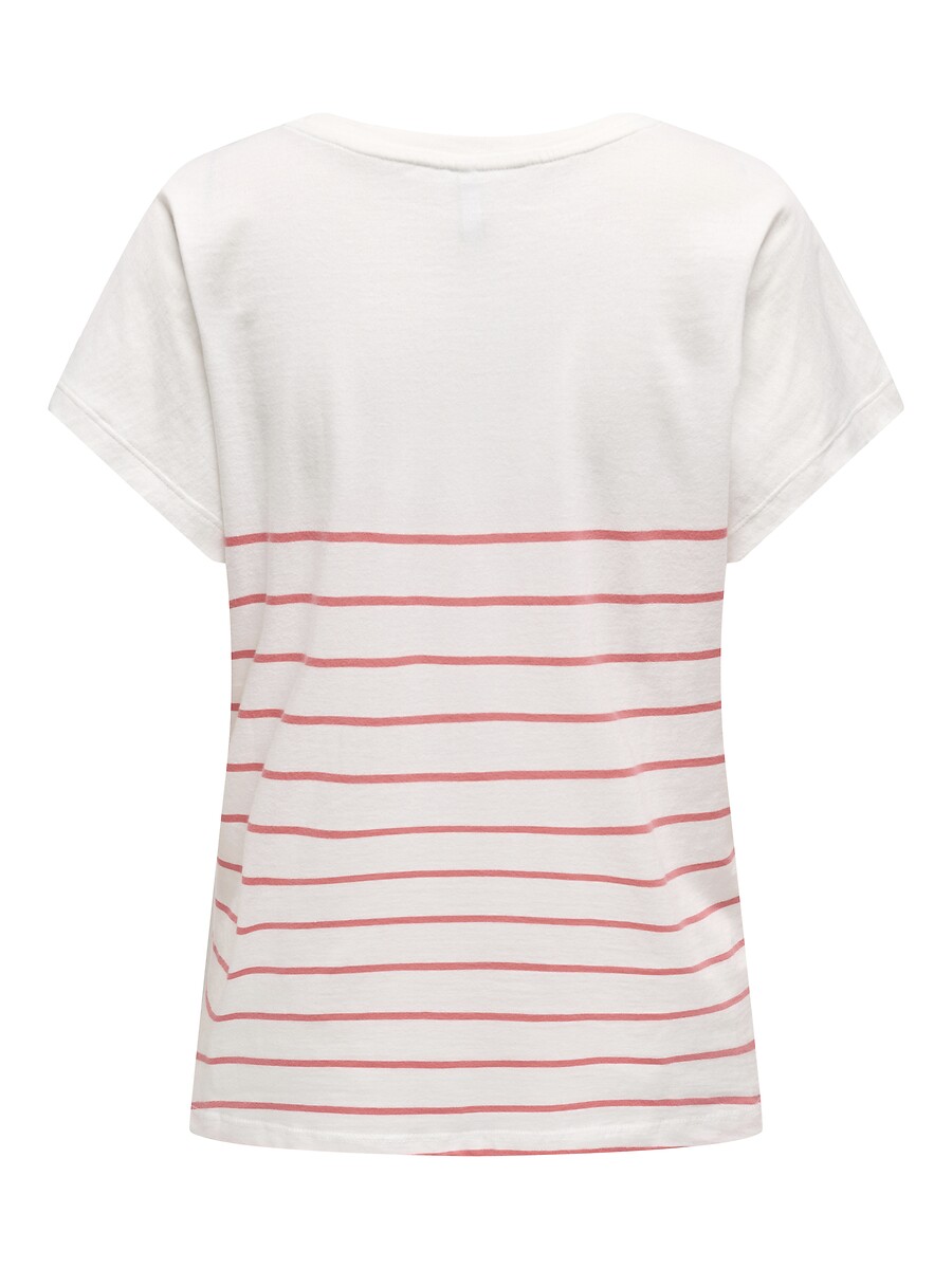 SOMENTE<br>Camiseta listrada com estampa de coração na frente