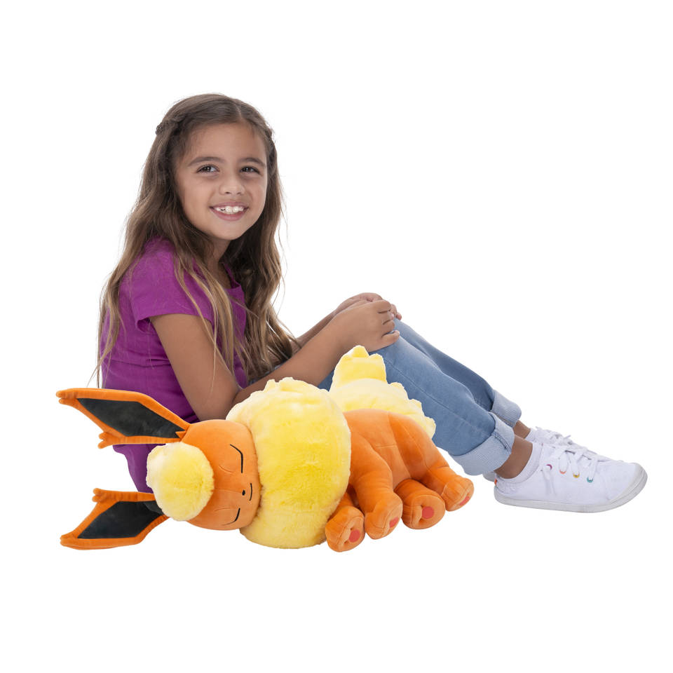 Pokémon slapende pluchen knuffel Flareon - 45 cm