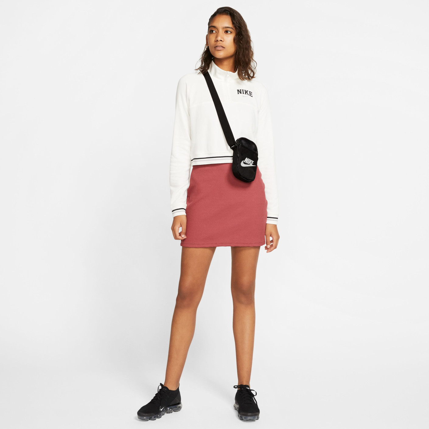 Nike Heritage Crossbody Tas Zwart Wit