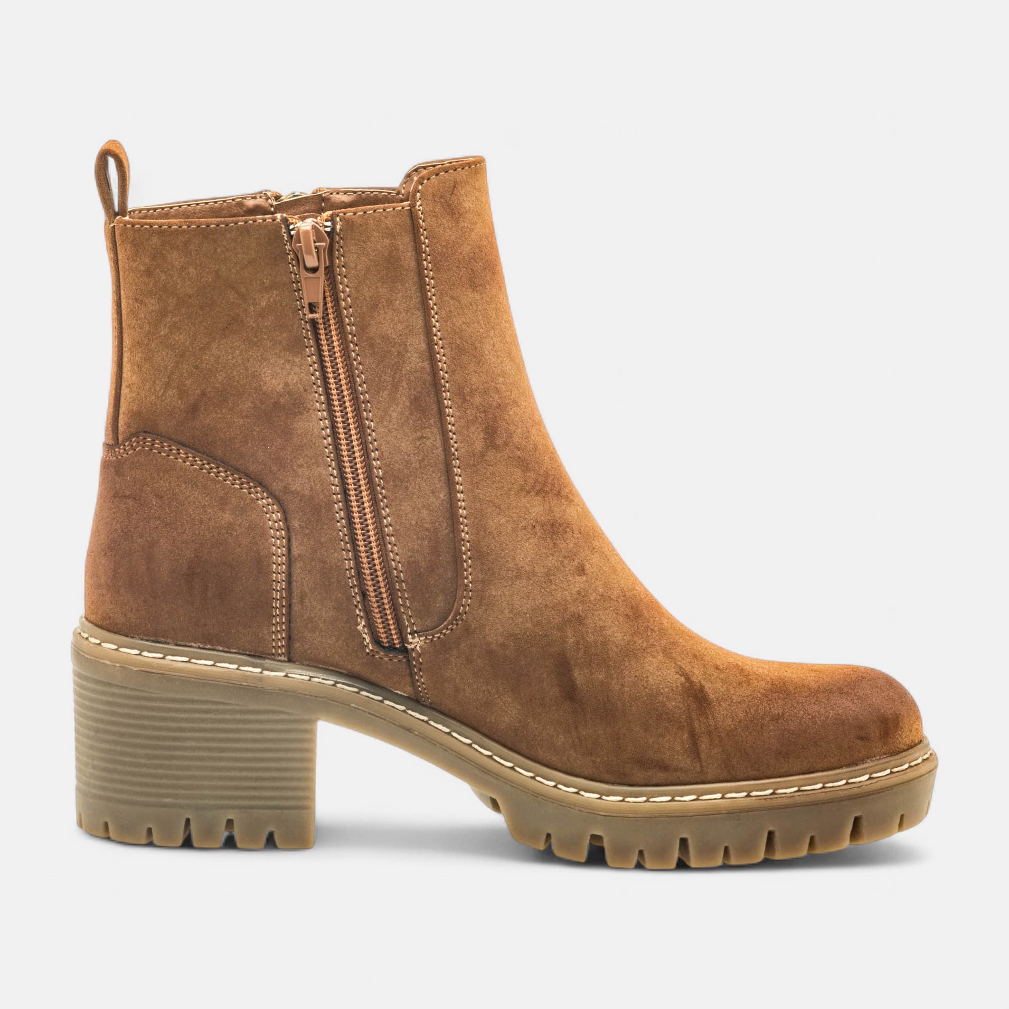 Boots à talon Femme camel