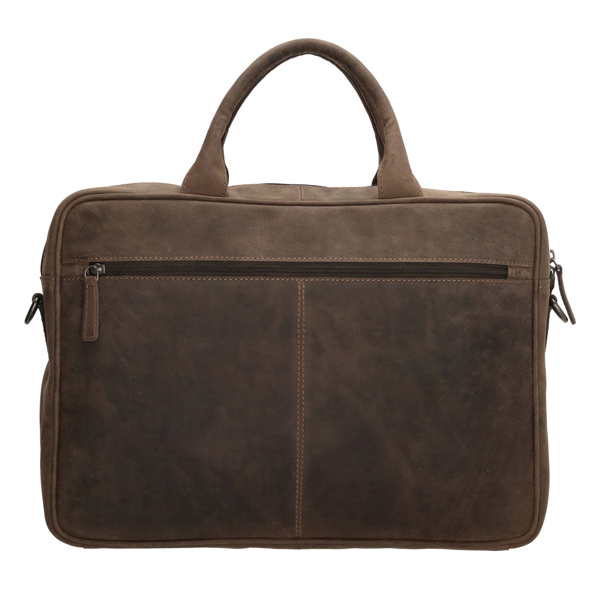 Hide & Stitches Idaho Laptoptas 15,6 inch Donkerbruin