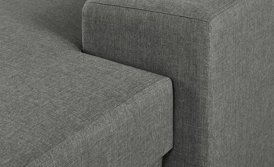Ecksofa Rome Anthrazit rechts Webstoff
