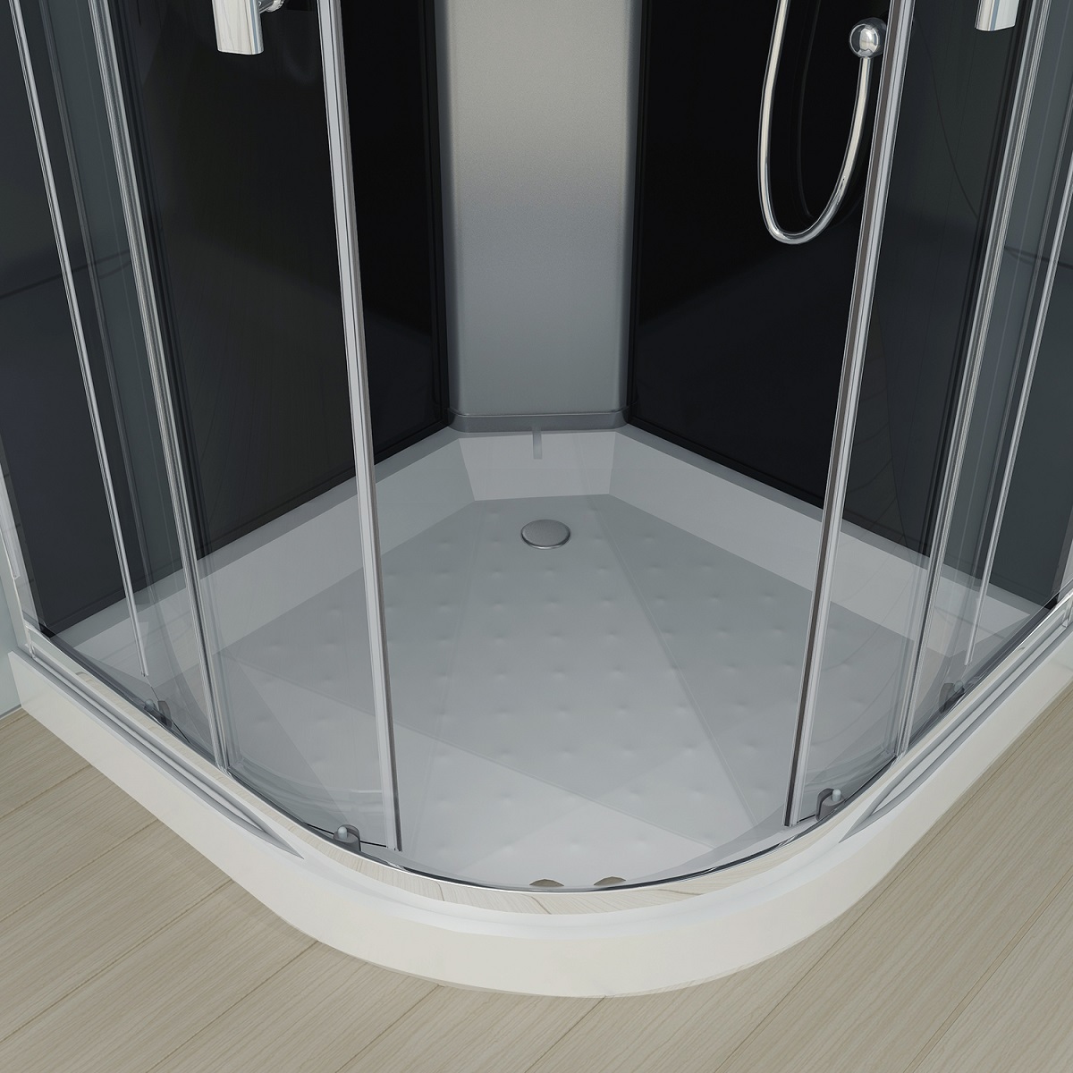 Saniclear Econo complete douchecabine kwartrond 90x90x215cm
