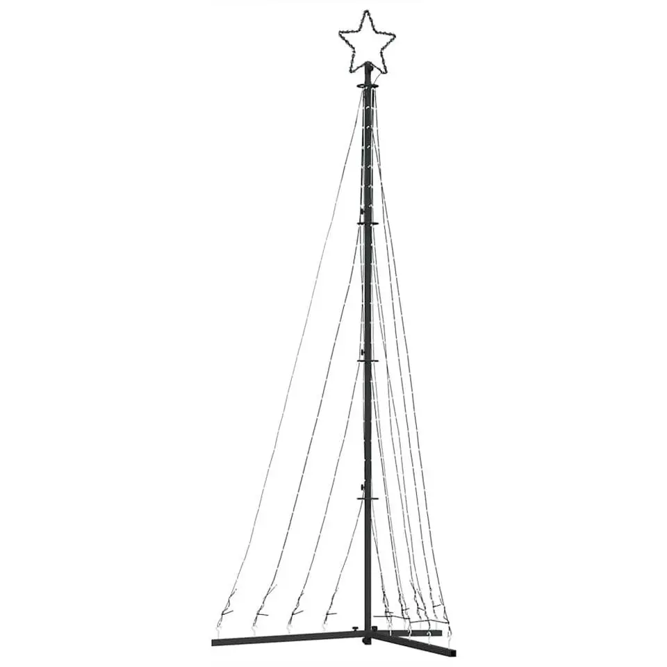 vidaXL - LED-kerstboom met spikes 447 LEDs 106x250 cm - Warmwit - Koper, ijzer