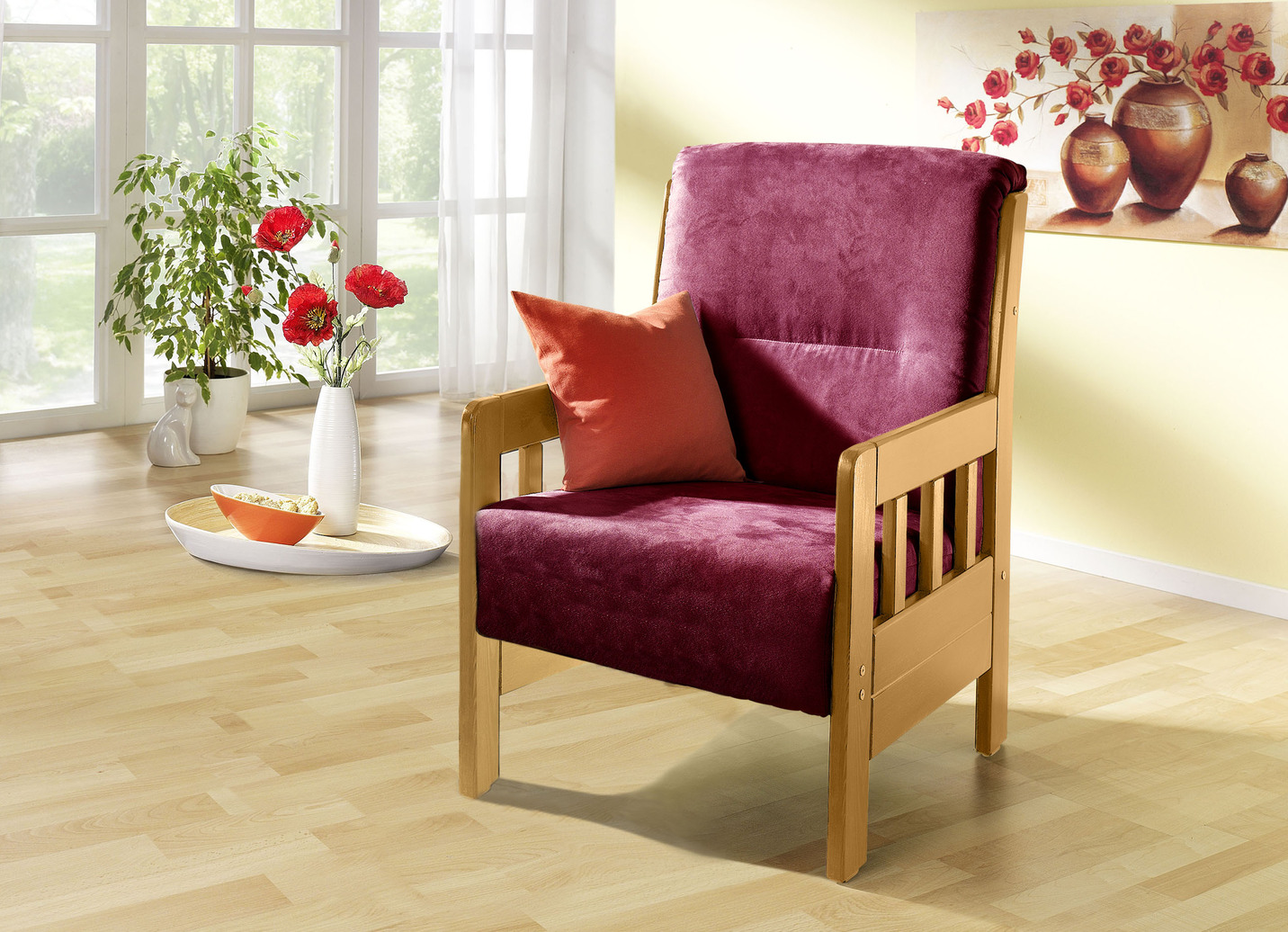 Sessel aus massiver Kiefer