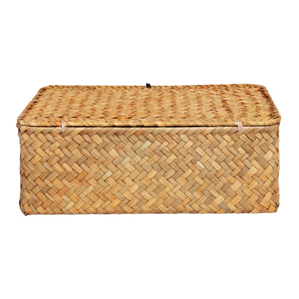 QUVIO Opbergmand - Maat M - Rotan - Bruin