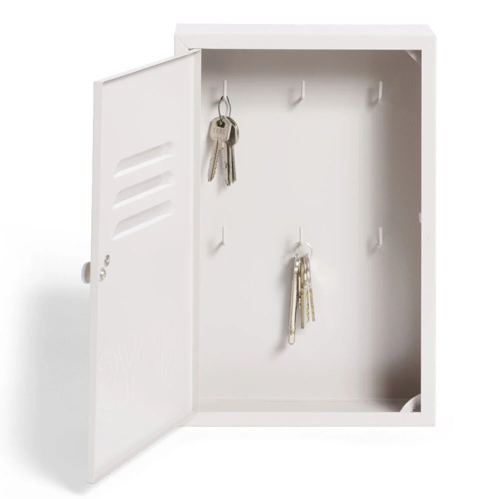 Boîte à clefs métal gris forme casier 30x20x8cm