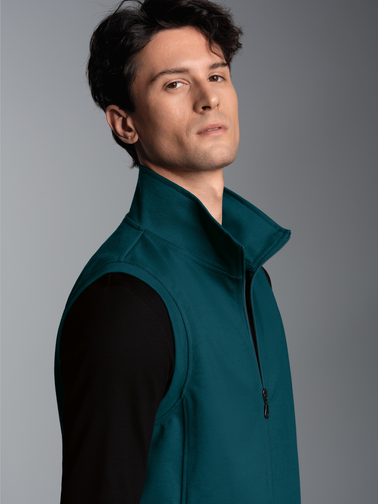 Weste aus bequemem Sweat-Material Saphir