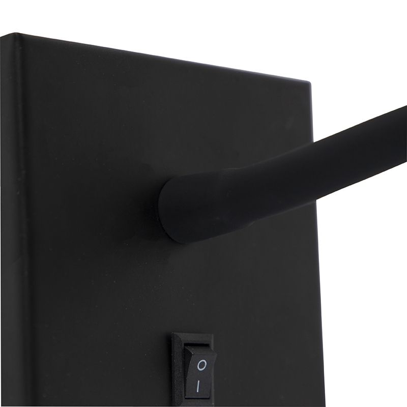 Moderne flexibele wandlamp zwart LED - Flex