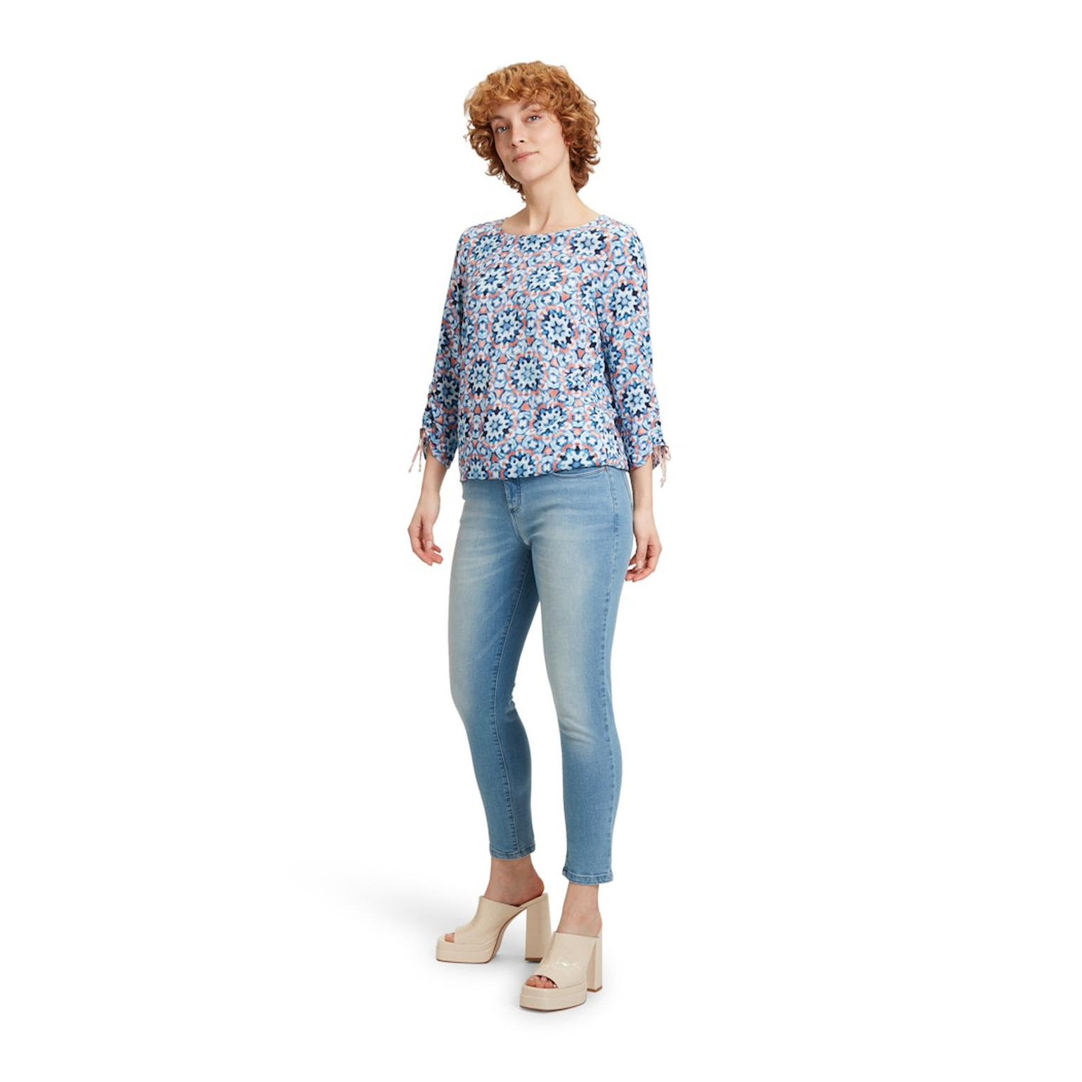 Cartoon Bluse Kurz 3/4 Arm