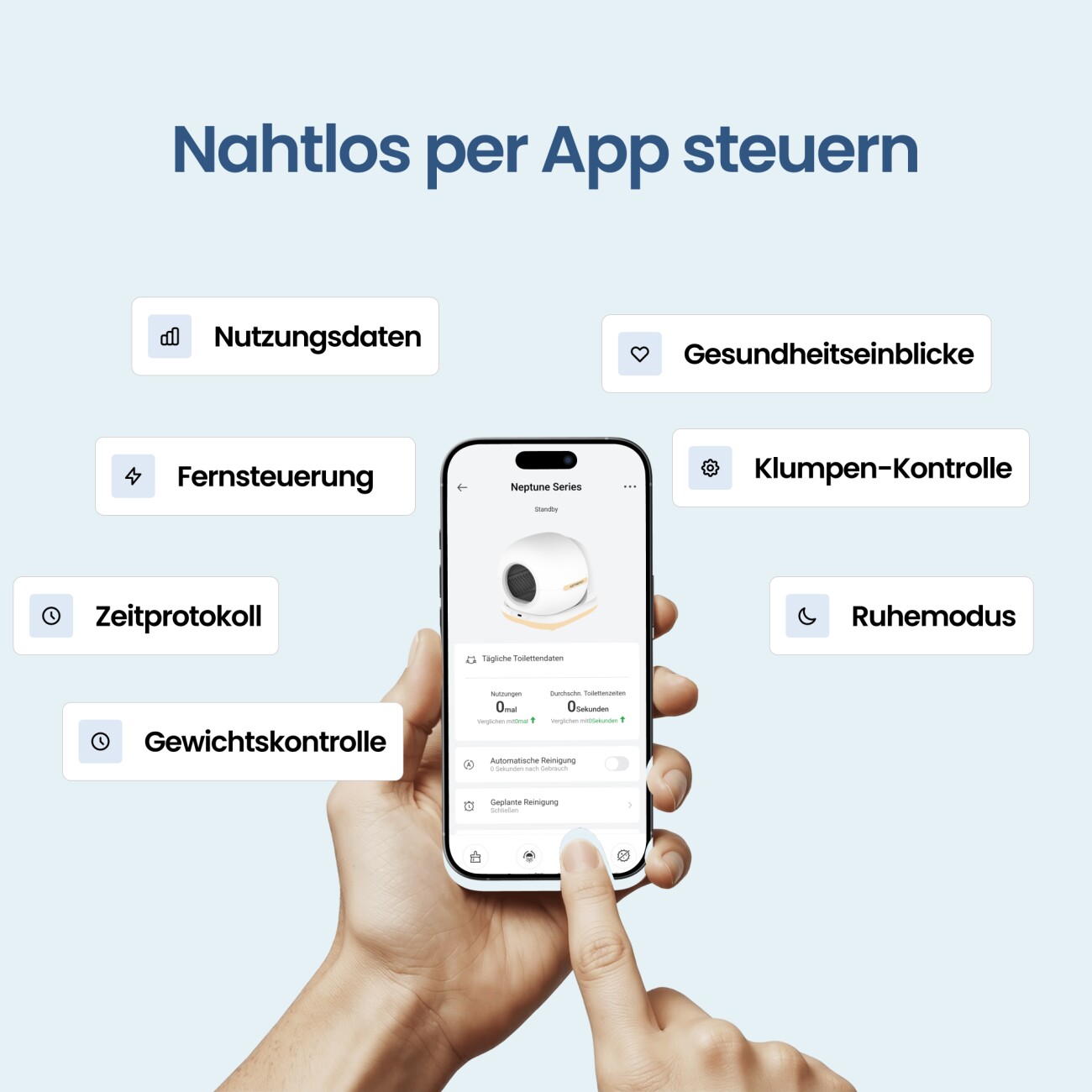 AstroPet Neptune Series smarte Katzentoilette mit App-Steuerung