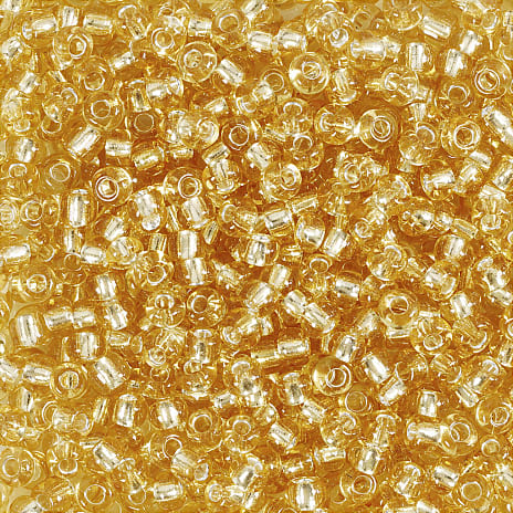 Rocaiperler, guld 25g hulstr. 0,6-1,0 mm