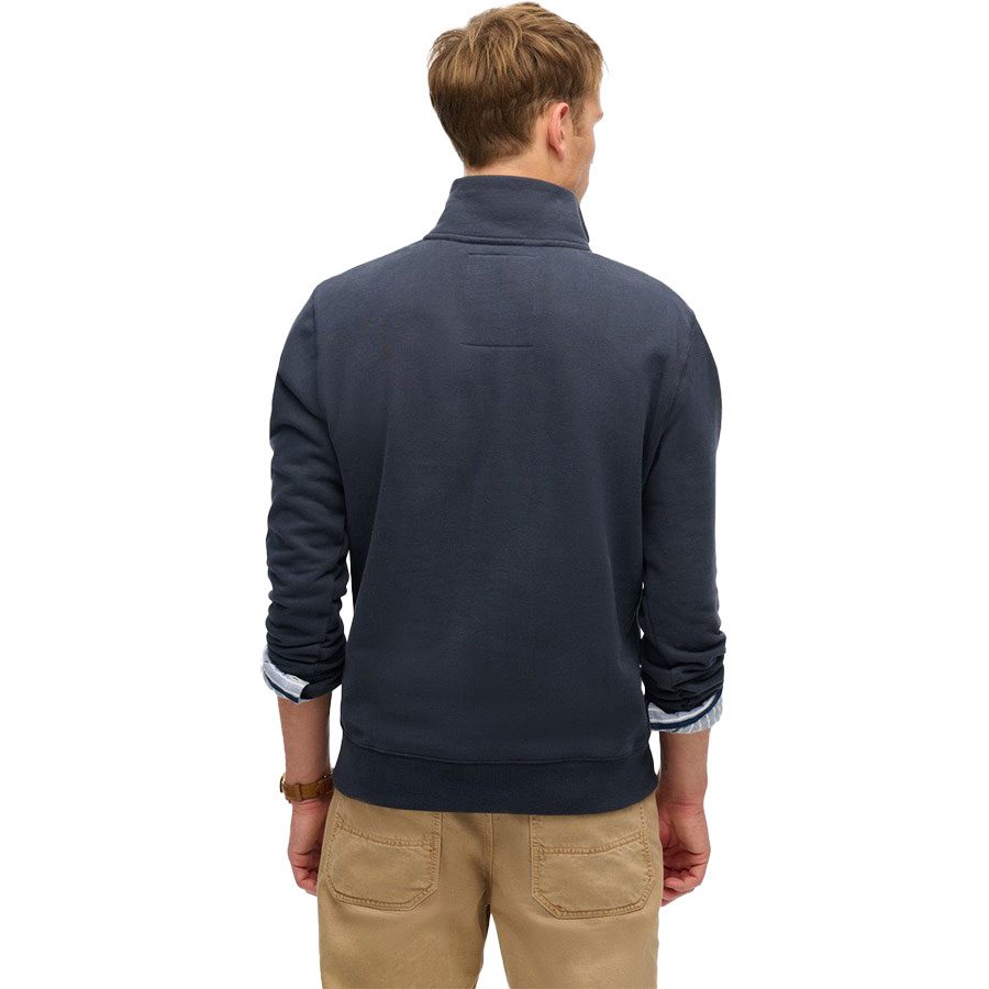 Superdry Essential Logo Henley Sweatshirt Herren bradley navy