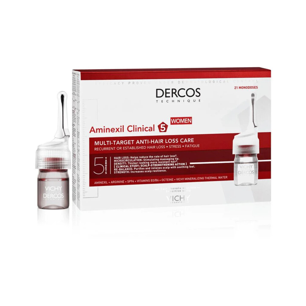 Vichy Dercos Aminexil Clinical 5 Vrouw Anti-Haaruitval Ampullen21 stuks