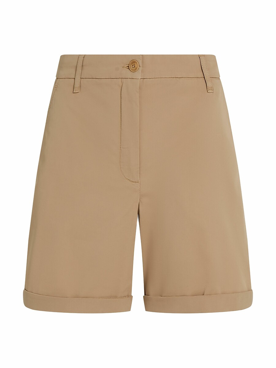 TOMMY HILFIGER<br>Shorts chino em mistura de algodão elástico