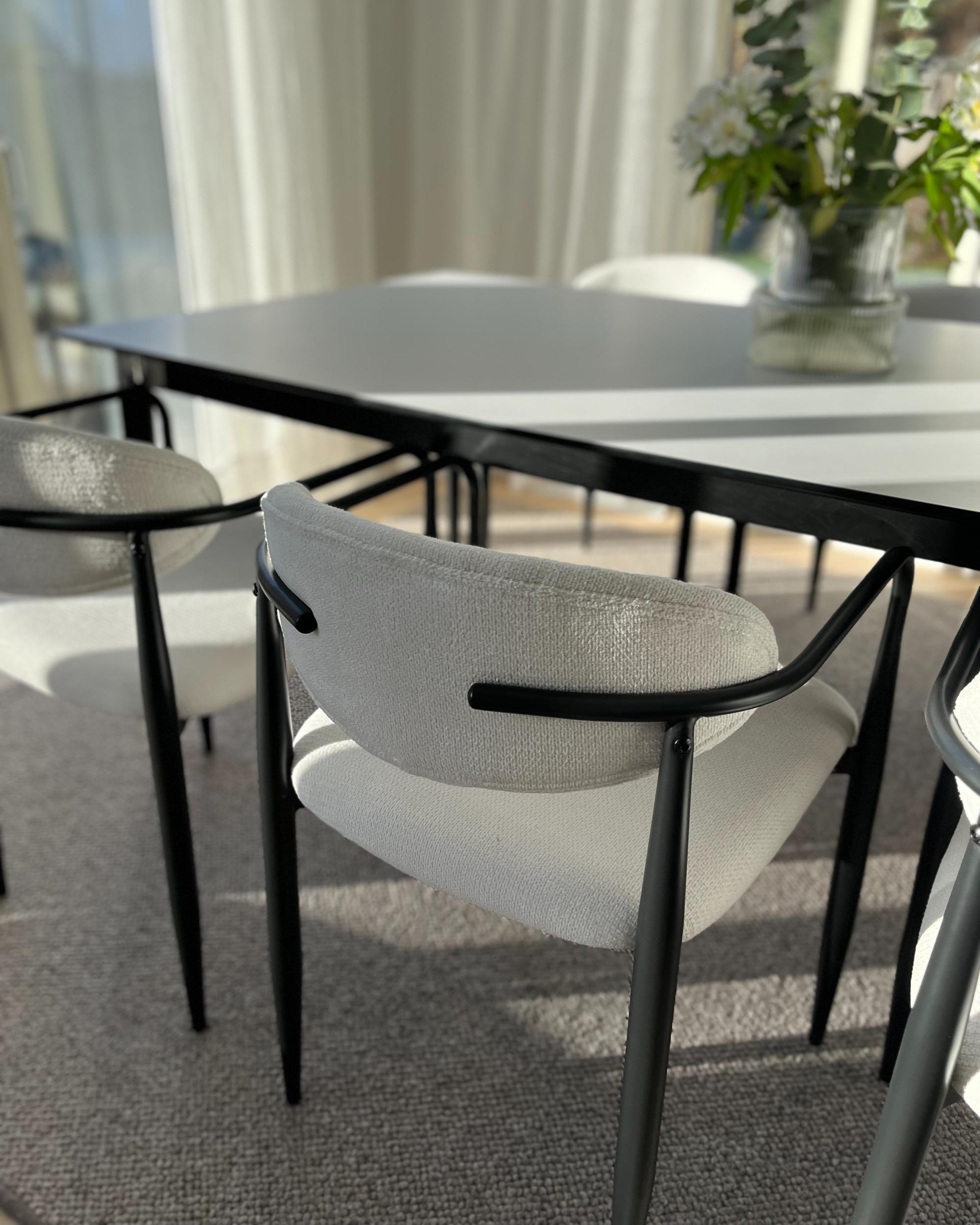 Set van 2 eetkamerstoelen TANEVIK Stof Gebroken wit