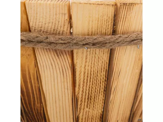 Panier en bois et corde marron d22x12h