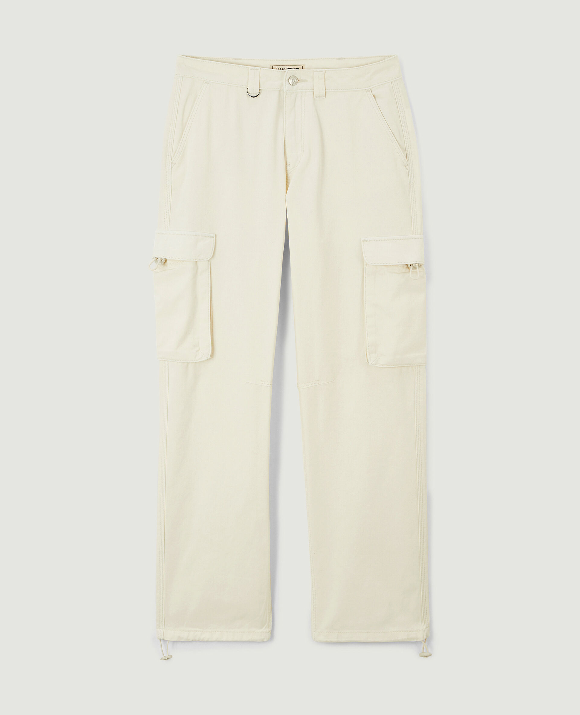 Pantalon cargo taille basse - Beige