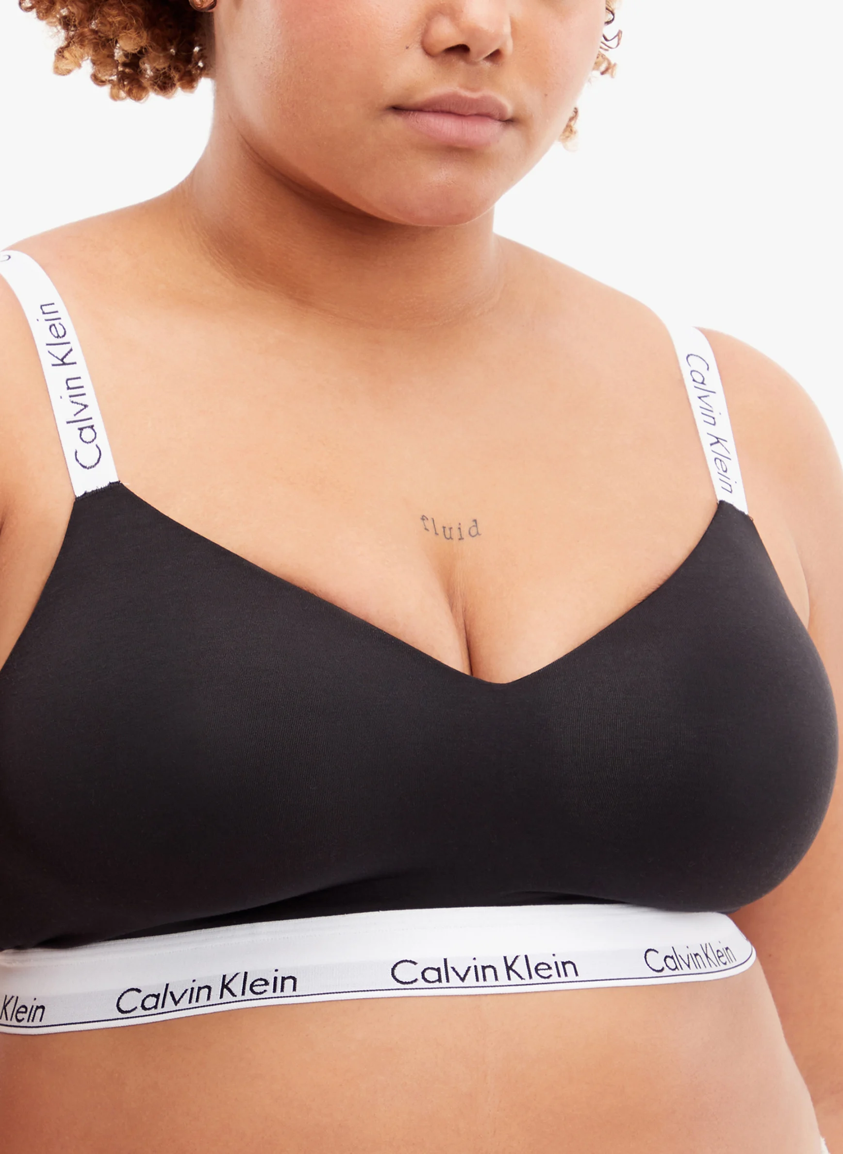 Brassière en coton mélangé | Noir