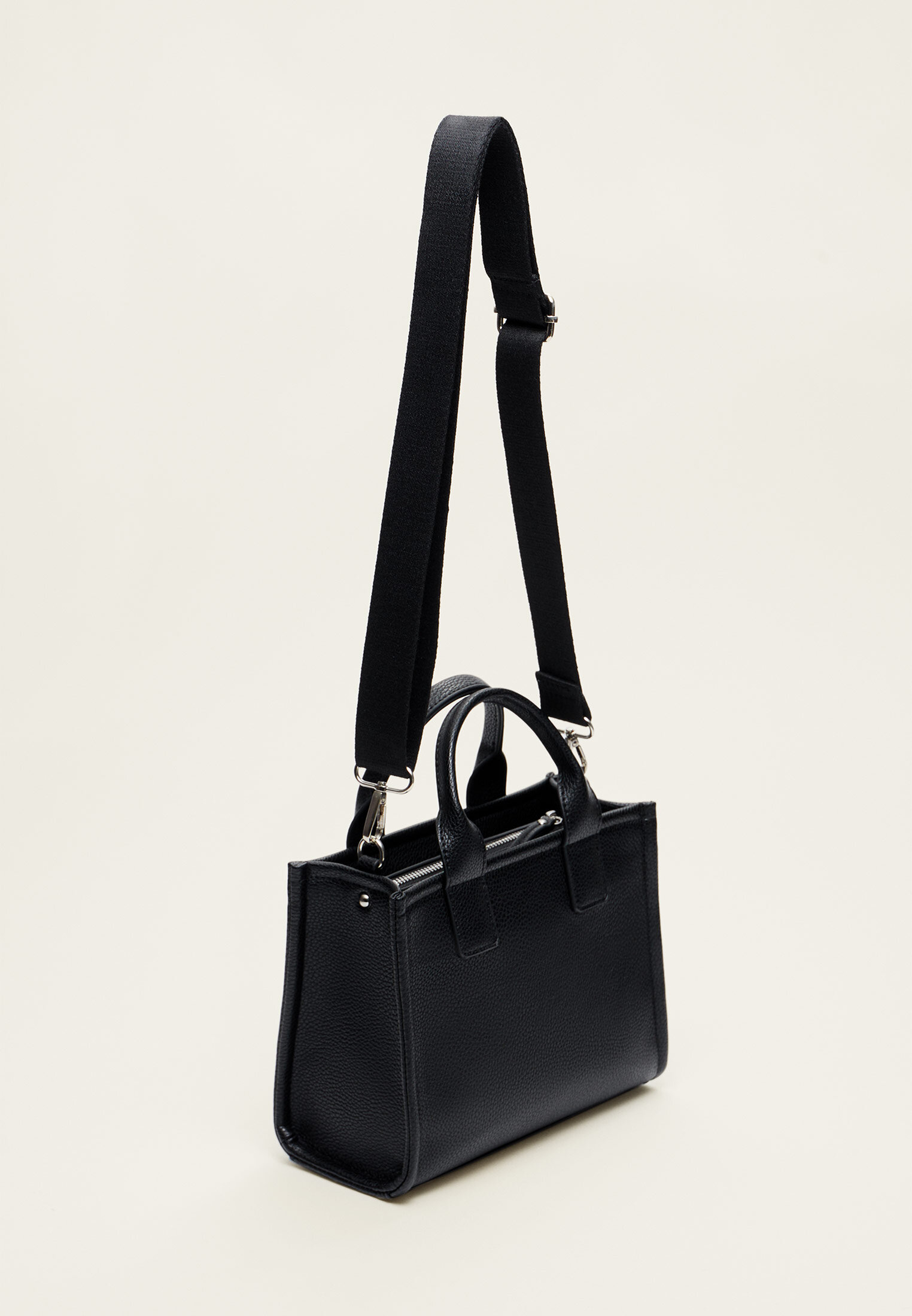 Bolsa tote pequena em couro sintético