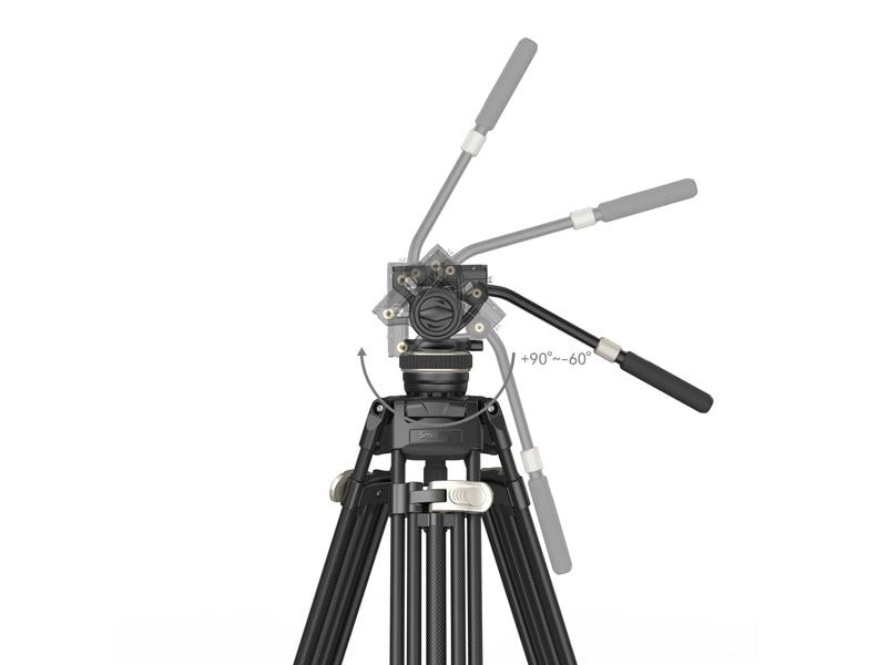 Smallrig Stativ FreeBlazer Kit Hochbelastbares Carbonfaser-Stativ mit professionellem Fluidkopf
