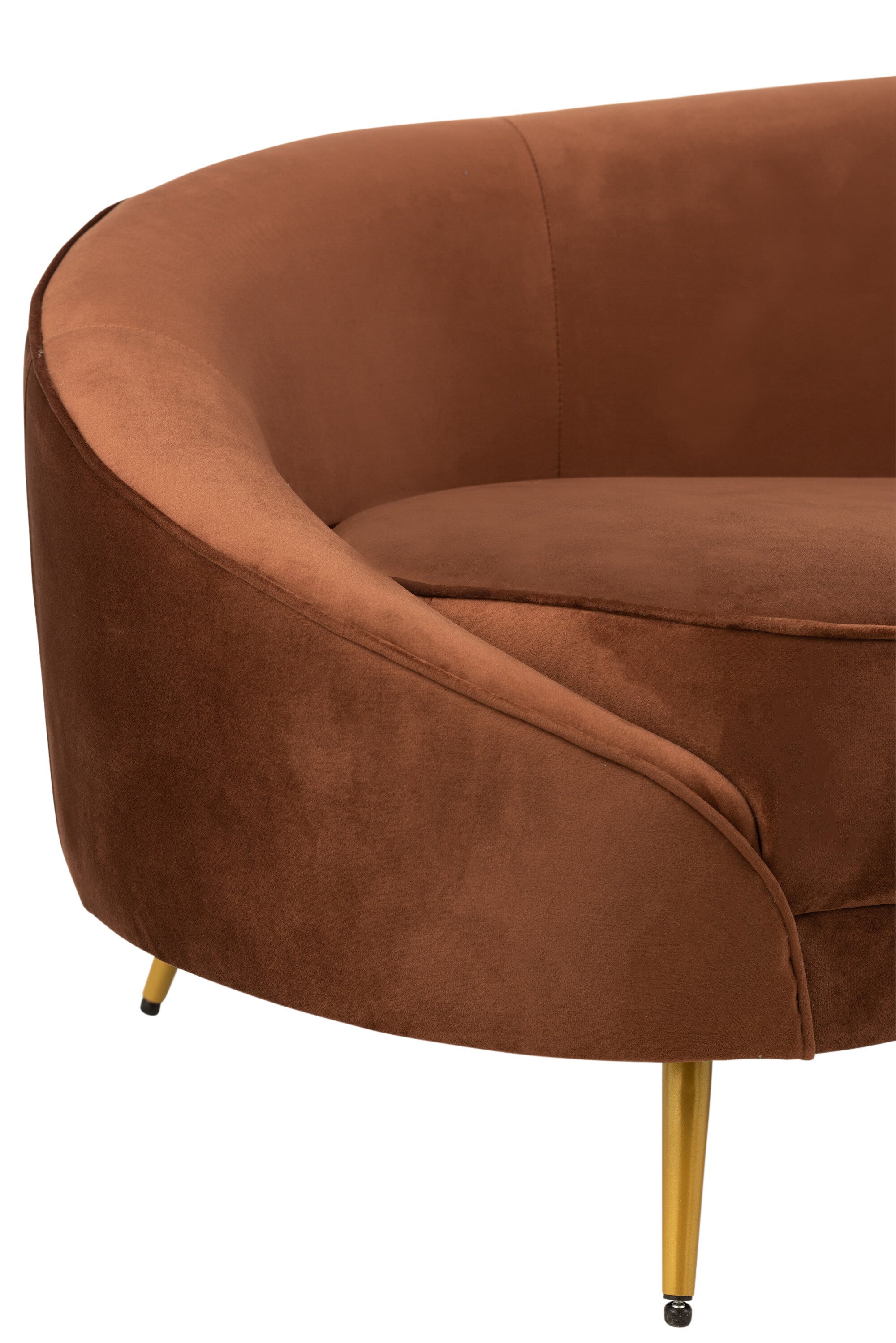 J-Line sofa Elisabeth - textiel|metaal - bruin