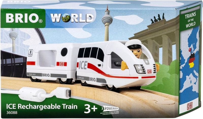 BRIO - 36088 - Oplaadbare ICE-trein - Rood - Hout