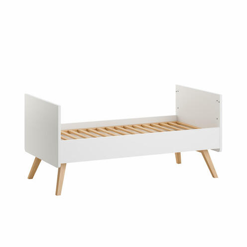 Lit évolutif 70x140 cm Vintage - Blanc/chêne - VOX