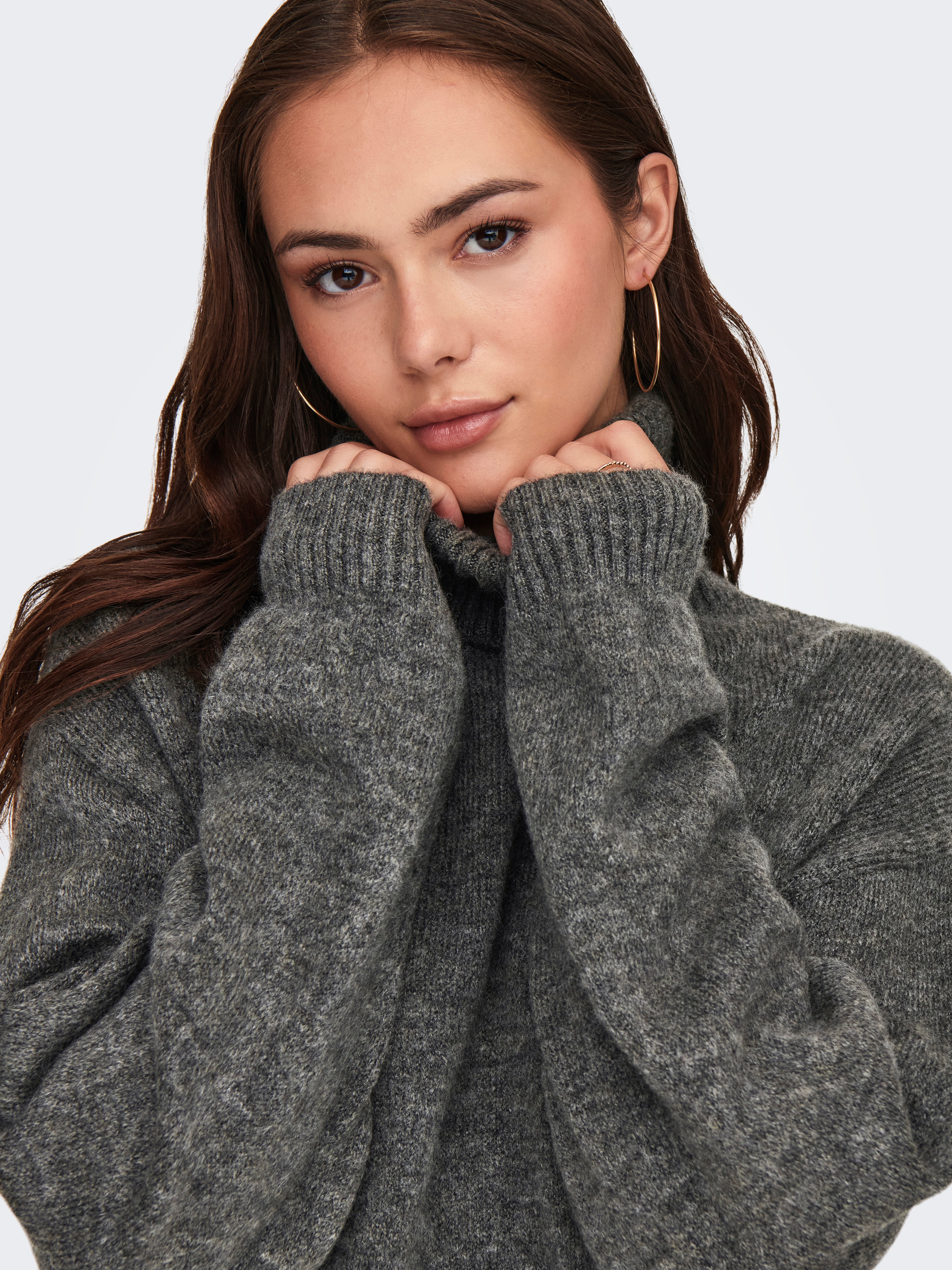 JDYLETTY Strickpullover Dark Grey Melange