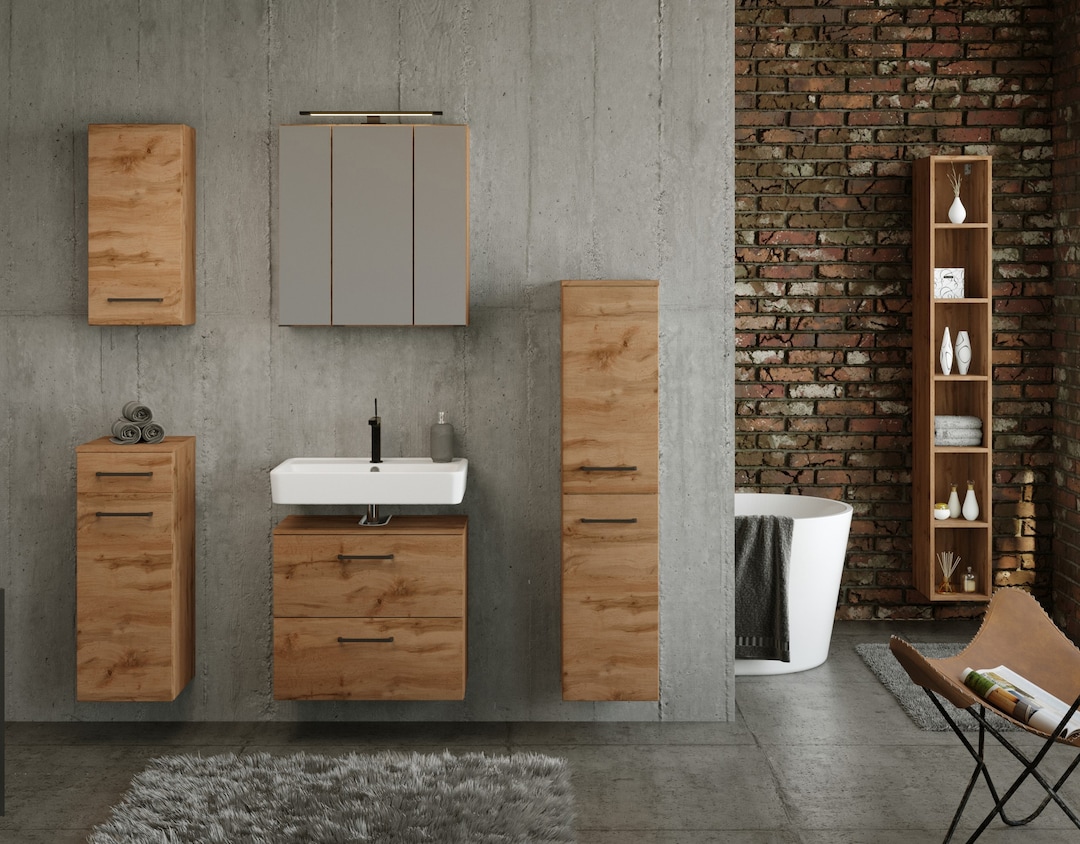 Seitenregal Limburg braun B/H/T 25x180x33 cm