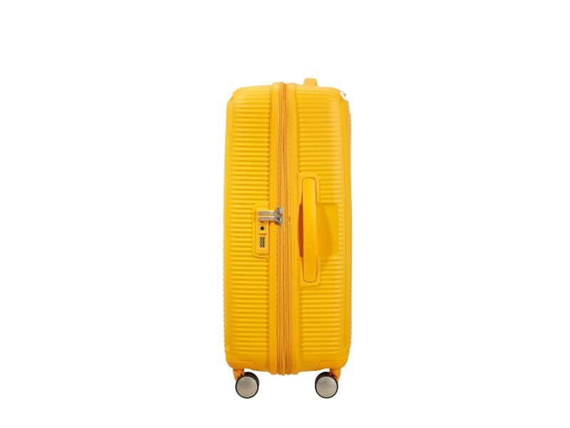 American Tourister Reisekoffer Soundbox 71.5 l, Golden Yell Ideal für einwöchige Reise