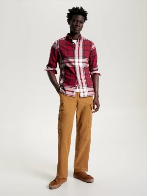Camisa Oxford Slim Fit Tartan Tommy