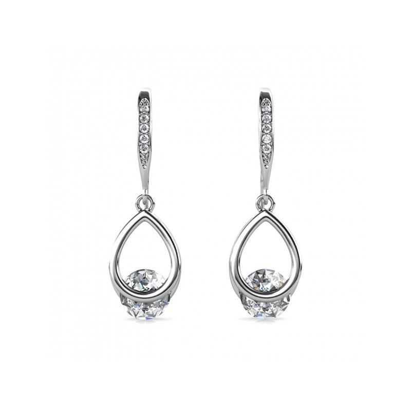 Boucles d'oreilles Tristin Hook - Argenté et Cristal