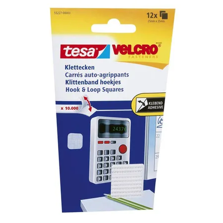 tesa Klettecken weiss 25mm x 25mm