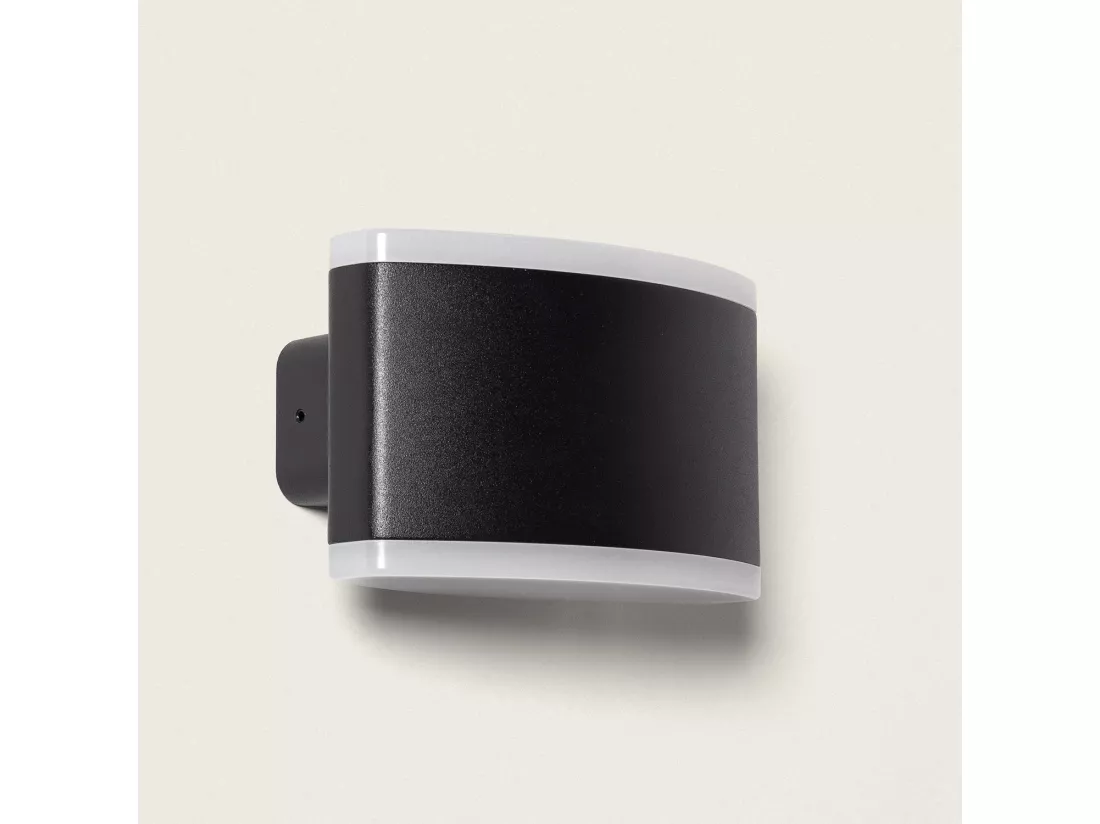 Applique Murale Extérieure LED 12W Éclairage Rectangulaire Noire Bertol Noir