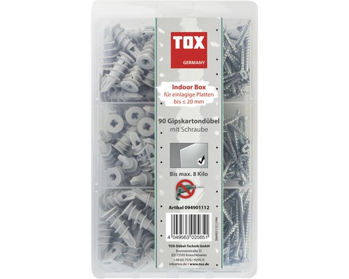 Assortimentsdoos Tox Indoor gipsplaatankers 180 stuks 094901112