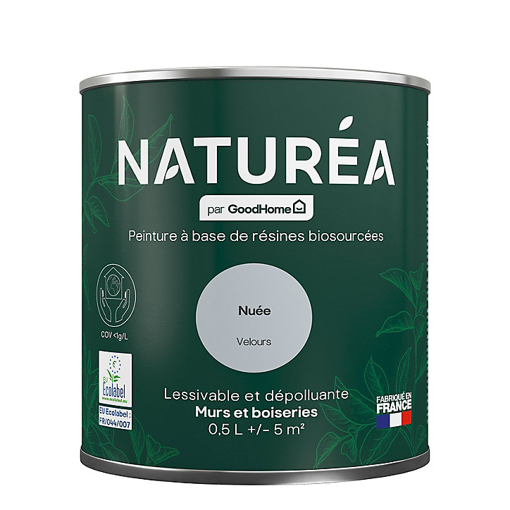 Peinture murs et boiseries Naturéa par GoodHome nuée velours 0.5L