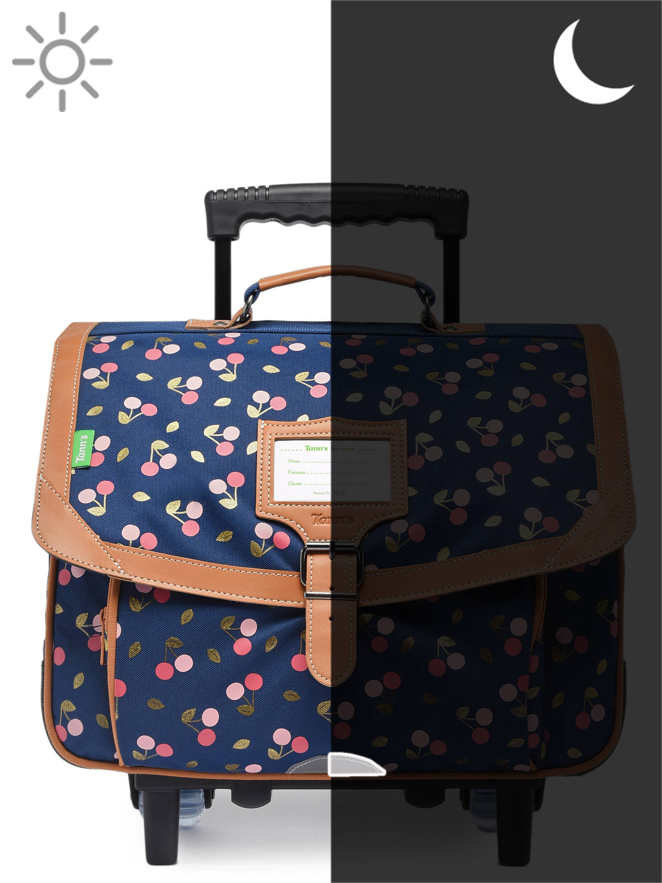 Cartable  roulettes 2 compartiments TANN'S