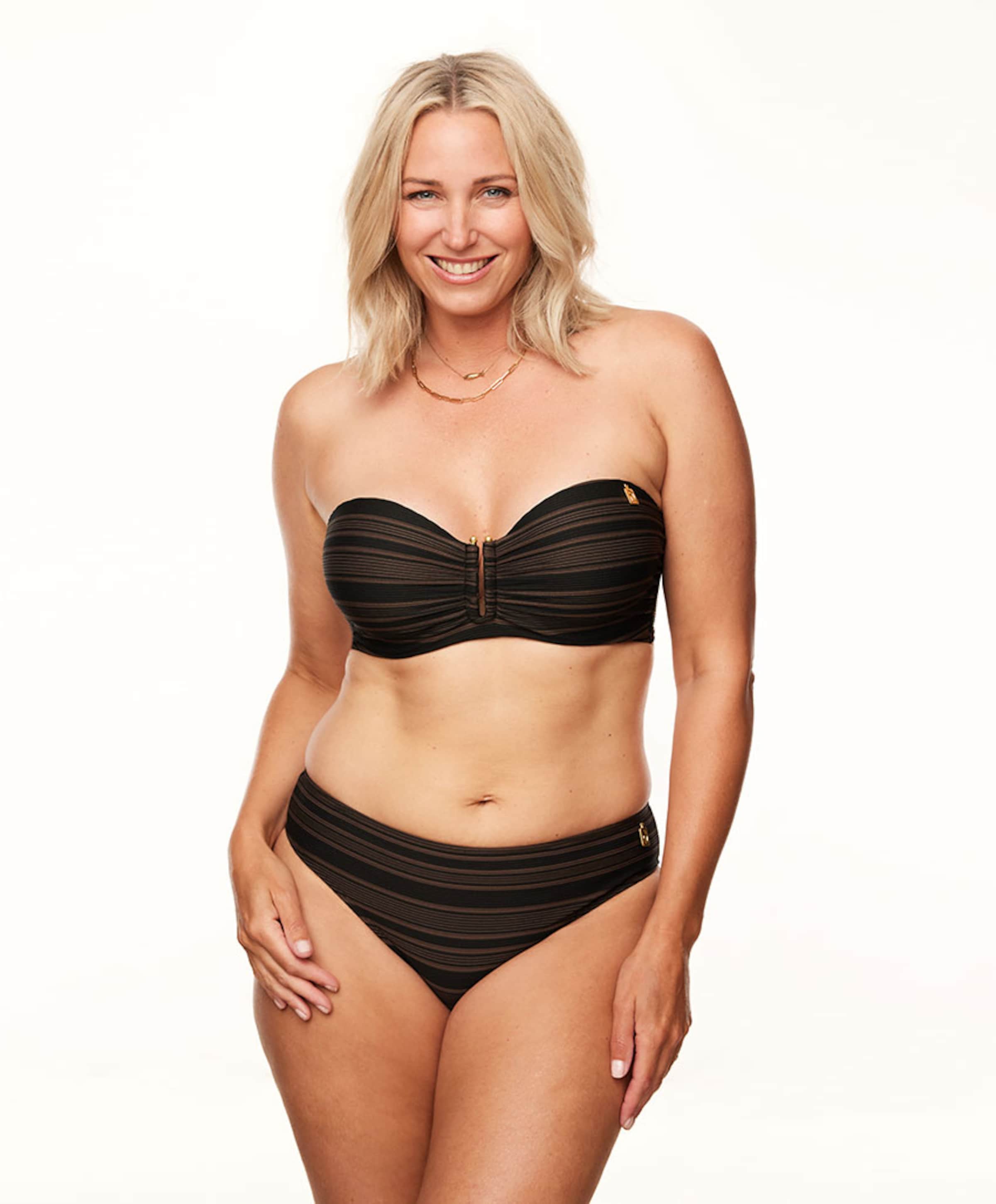 Annadiva Dames bikinitop zwart