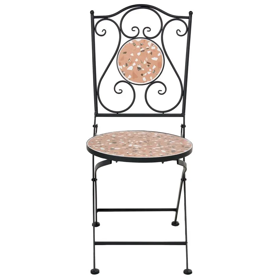 ADRANO - Set van 2 tuinstoelen - Zwart - IJzer
