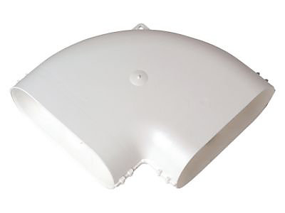 Coude horizontal Aldes 100 x 40 mm blanc