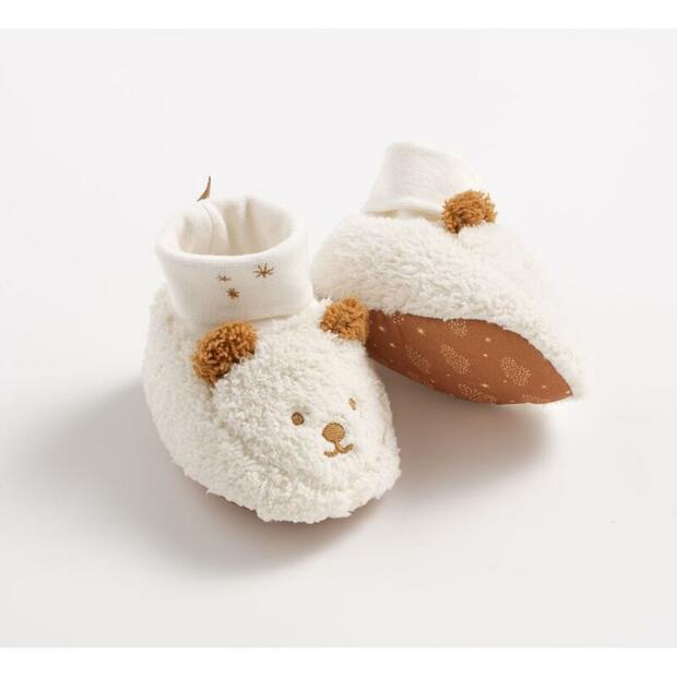 Chaussons 0-6 mois Orsino - Beige - SAUTHON Baby déco