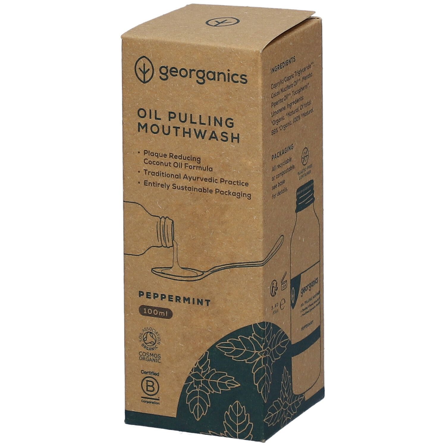georganics Mundwasser Pfefferminz
