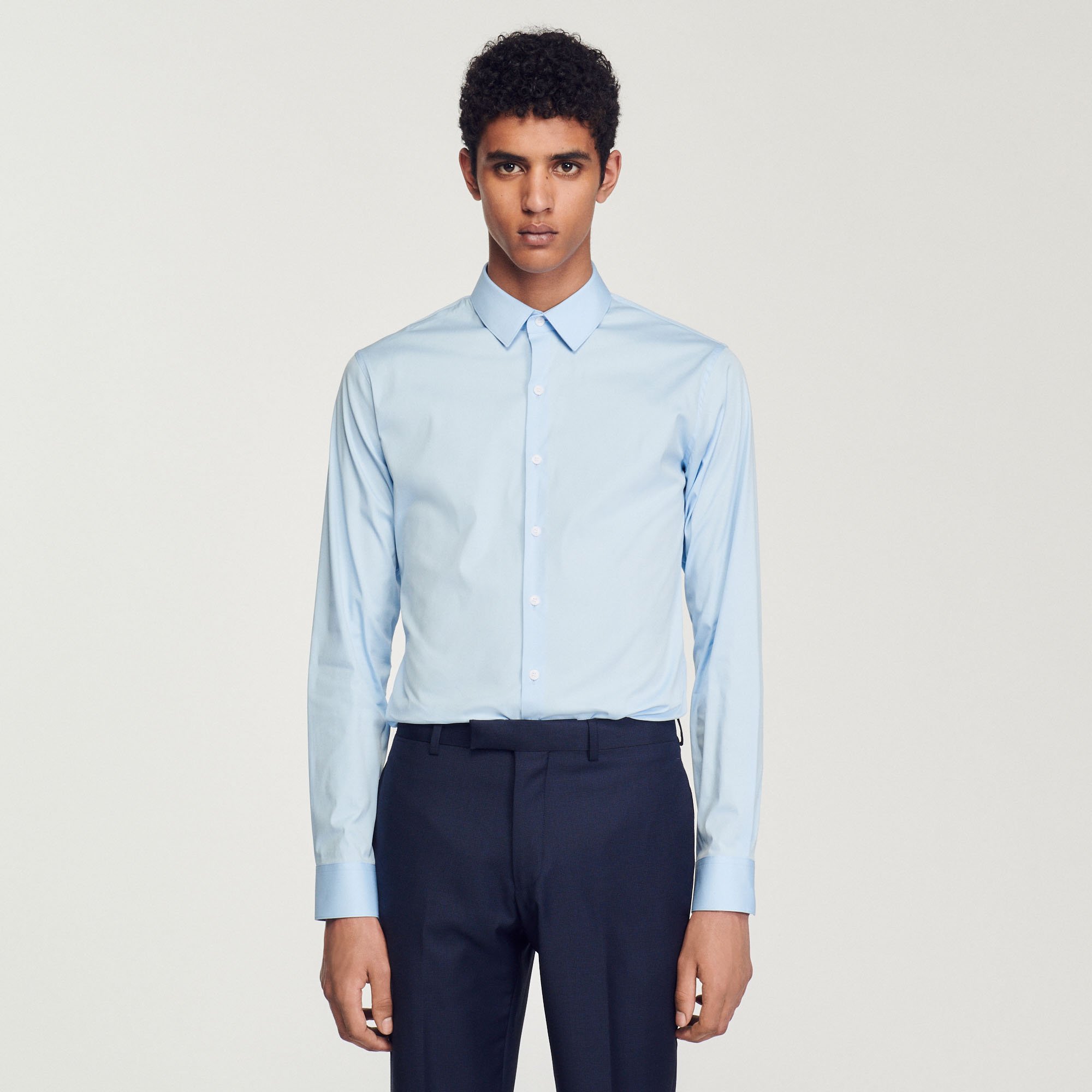 Chemise ajustee en coton stretch