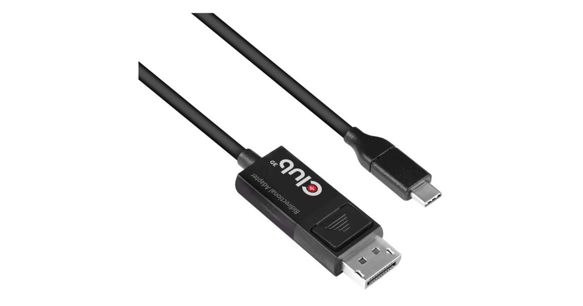 Club 3DUSB-C > DisplayPort 1.4  adapter  (Zwart, 1,8 meter)