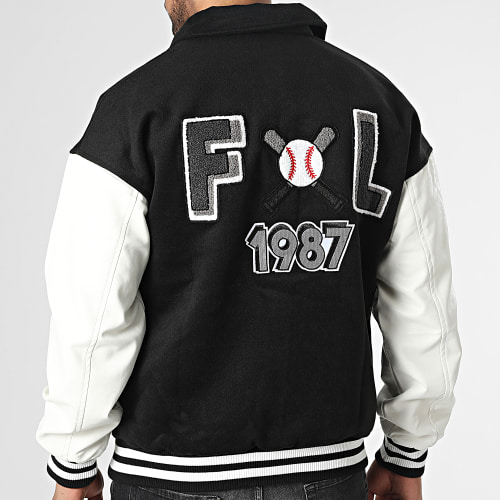 Veste Teddy Noir Blanc