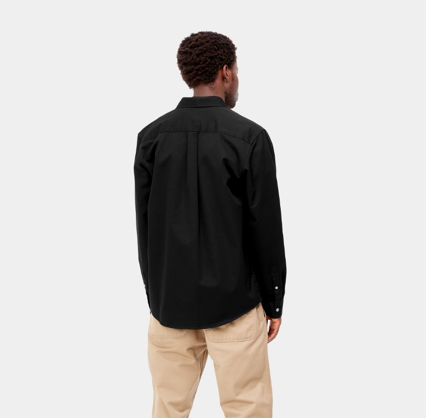 Carhartt WIP LS Madison Shirt Moonbeam / Black